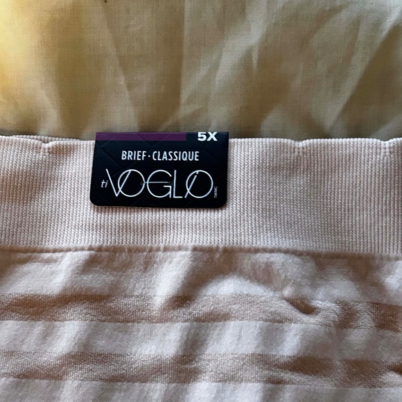 BRIEFS, NYLON SPANDEX COTTON, NUDE STRIPE, SIZE 5X, SEAMLESS, MADE IN CANADA!, - Picture 4 of 4